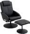 HomCom Relaxsessel mit Hocker (833-360) schwarz