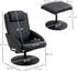 HomCom Relaxsessel mit Hocker (833-360) schwarz