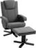 HomCom Relaxsessel mit Hocker (83B-317) dunkelgrau