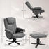 HomCom Relaxsessel mit Hocker (83B-317) dunkelgrau
