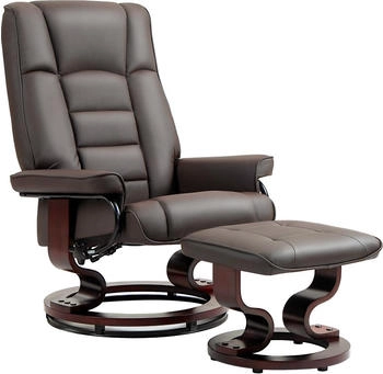 HomCom Relaxsessel mit Hocker (839-961) braun