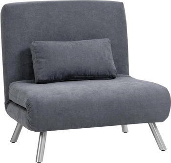 HomCom Schlafsessel 2-in-1 klappbar (83B-396) dunkelgrau