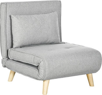 HomCom Schlafsessel (839-875) hellgrau