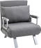 HomCom Schlafsofa Schlafcouch mit Verstellbarer Rückenlehne (833-040) grau
