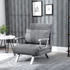 HomCom Schlafsofa Schlafcouch mit Verstellbarer Rückenlehne (833-040) grau