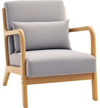 HomCom Sessel Loungesessel mit Armlehne (839-592) grau