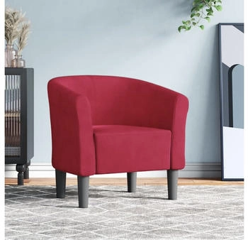 vidaXL Clubsessel Weinrot Samt 70x56x68 cm (356447)