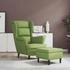 vidaXL Ohrensessel mit Hocker Hellgrün Samt 78x90x96 (3115934)