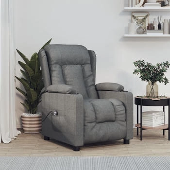 vidaXL Relaxsessel Elektrisch Dunkelgrau Stoff (3098778)