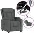 vidaXL Relaxsessel Elektrisch Dunkelgrau Stoff (3098778)