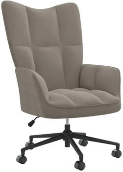 vidaXL Relaxsessel Hellgrau Samt (328172)