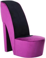 vidaXL Stuhl in St&ouml;ckelschuh-Form Lila Samt