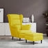 vidaXL Ohrensessel mit Hocker Senfgelb Samt 78x90x96 (3115938)