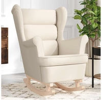 vidaXL Schaukelsessel Creme 74x90x102 cm Stoff