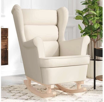vidaXL Schaukelsessel Creme 74x90x102 cm Stoff (4016926)