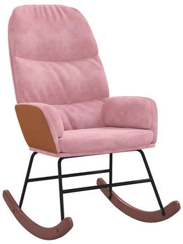vidaXL Schaukelstuhl Rosa Samt 70x79x105 cm (4102625)