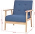 vidaXL Sessel Blau Stoff (244654)
