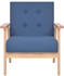 vidaXL Sessel Blau Stoff (244654)
