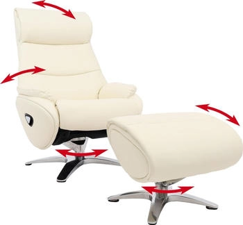 Mendler Relaxsessel mit Hocker HWC-K98 (98335)
