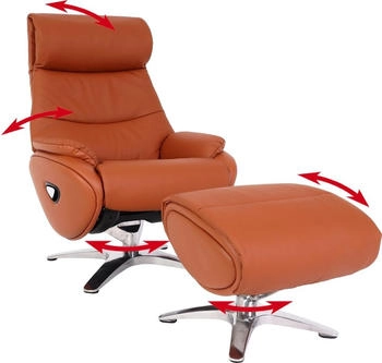 Mendler Relaxsessel mit Hocker HWC-K98 (98338)