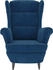 vidaXL Ohrensessel mit Hocker Blau Samt 78x90x96 (3115930)