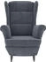 vidaXL Ohrensessel mit Hocker Dunkelgrau Samt 78x90x96 (3115932)