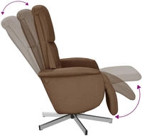 vidaXL Relaxsessel mit Fu&szlig;teil Braun Stoff