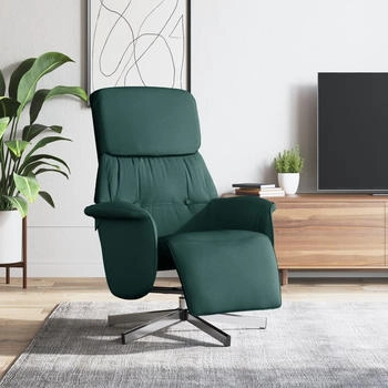 vidaXL Relaxsessel mit Fußteil Dunkelgrün Stoff (356661)