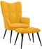 vidaXL Relaxsessel mit Hocker Senfgelb Samt 61x70x96 (328091)