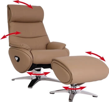 Mendler Relaxsessel mit Hocker HWC-K98 (98336)