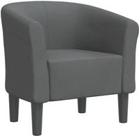 vidaXL Clubsessel Dunkelgrau Stoff