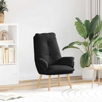 vidaXL Sessel Schwarz 69 x 74 x 93 cm Stoff und Sperrholz