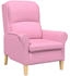 vidaXL Moderner Sessel Rosa Polyester, Holz Mittel Ergonomisch (42009850)