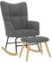 vidaXL Schaukelsessel mit Hocker Dunkelgrau Stoff (4016801)