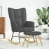 vidaXL Schaukelsessel mit Hocker Dunkelgrau Stoff (4016801)