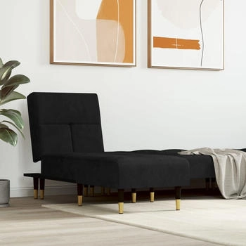 vidaXL Chaiselongue Schwarz Samt (352811)