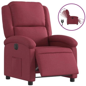 vidaXL Relaxsessel Elektrisch Weinrot Stoff (3204143)