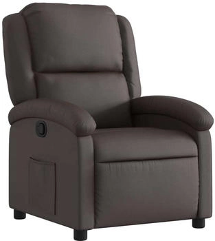 vidaXL Relaxsessel Echtleder Dunkelbraun mit manuellem Neigesystem (371790)
