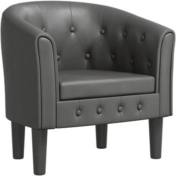 vidaXL Clubsessel Grau Kunstleder 70x56x68 cm (356458)