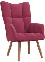 vidaXL Relaxsessel Weinrot Samt