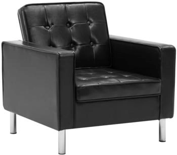 vidaXL Sessel Schwarz Kunstleder 75x70x75 cm (247018)