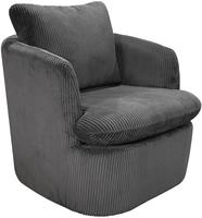 byLIVING Sessel "HARMONY" Grob-Cord, 360 drehbar, Schaumstoff, loses Sitz- und