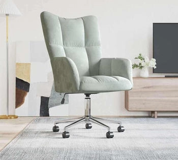 vidaXL Relaxsessel Hellgrau Samt (328161)