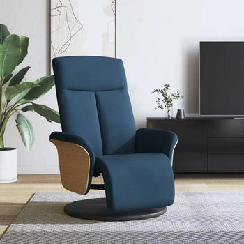 vidaXL Relaxsessel mit Fußteil Blau Stoff 79x87x104 (356528)