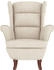 vidaXL Schaukelsessel und Hocker mit Holzbeinen Creme Samt 78x93x97 cm (3121239)