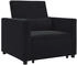 vidaXL 3-in-1 Einzelsofa-Bett wandelbar schwarzes Velvet (42002703)