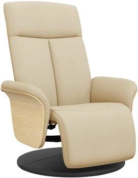 vidaXL Relaxsessel mit Fußteil Creme Stoff 79x87x104 (356527)