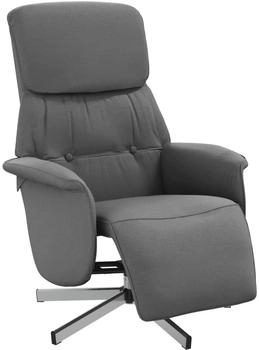 vidaXL Relaxsessel mit Fu&szlig;teil Dunkelgrau Stoff 71x91x105 cm (356658)