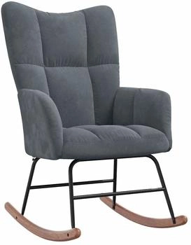 vidaXL Schaukelstuhl Dunkelgrau Samt 61x78x98 cm (328140)