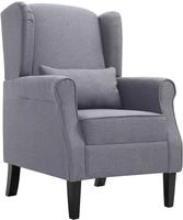 vidaXL Sessel Dunkelgrau Stoff